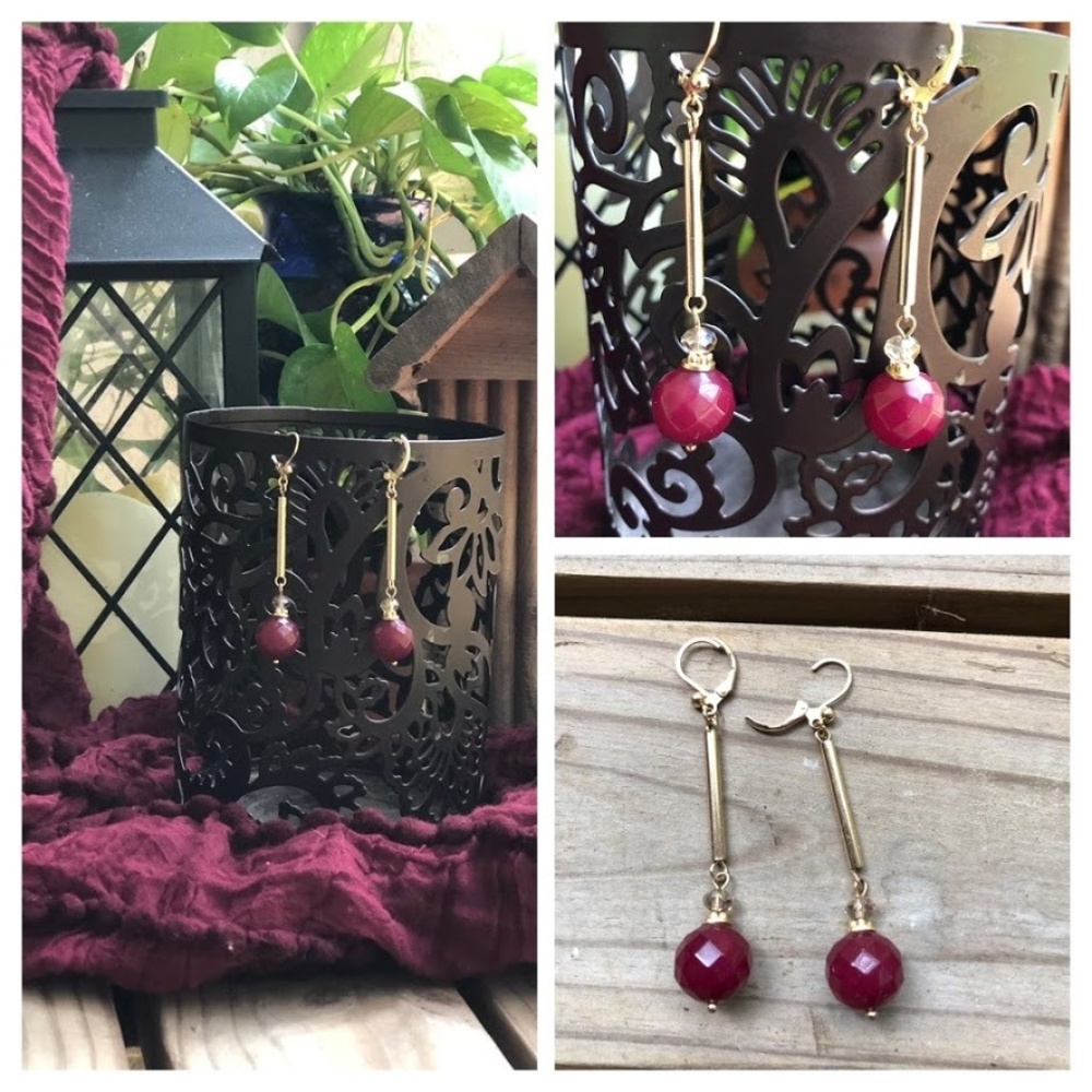 2/$10 Linear Beaded Drop Earrings